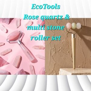 EcoTools Rose Quartz & Multi Stone Roller Set NEW